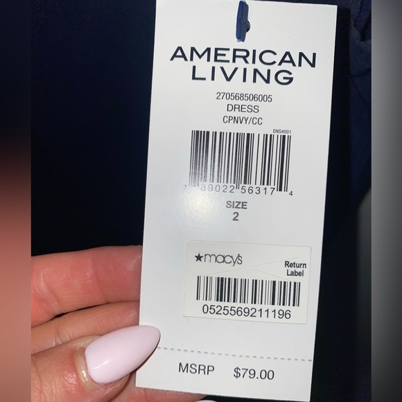 Navy and white dress - Picture 2 of 5